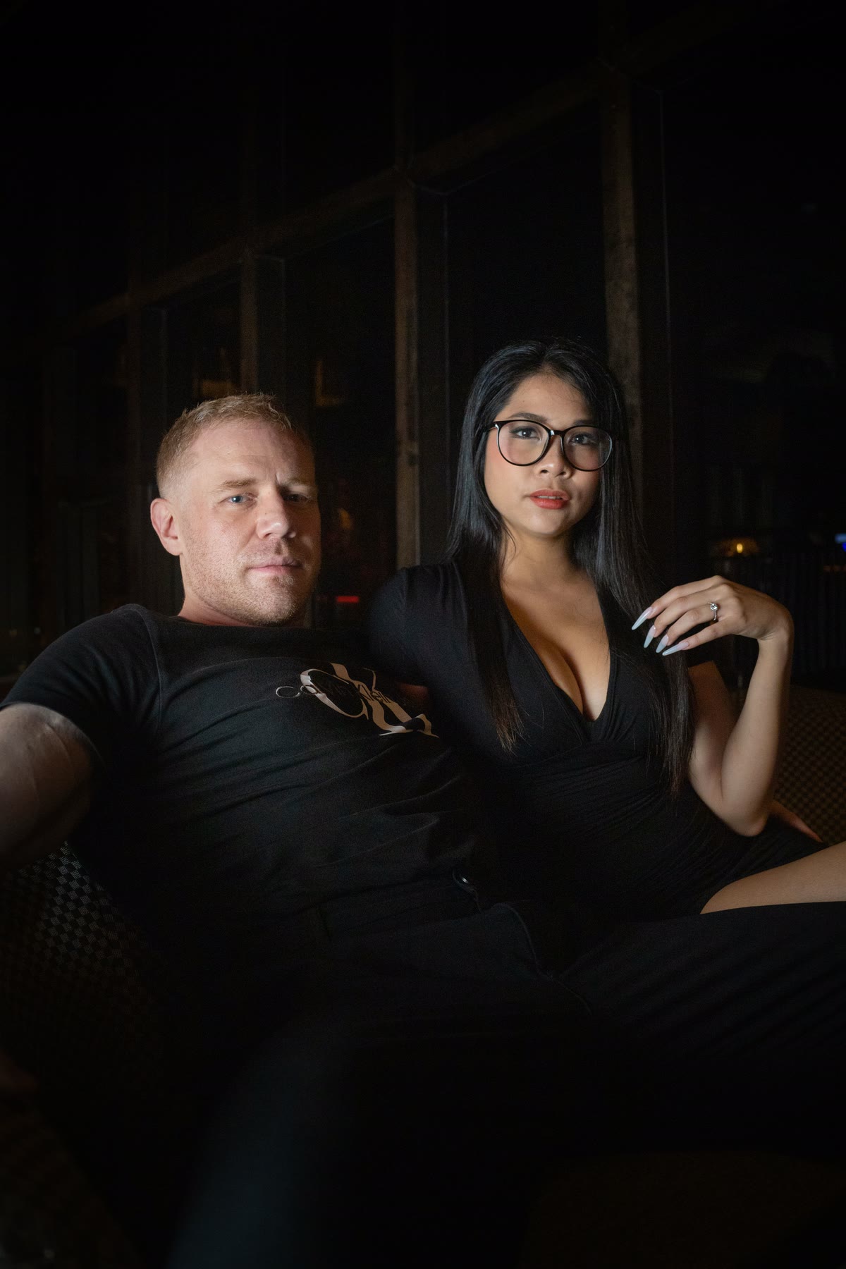Tim and Paemi seated together